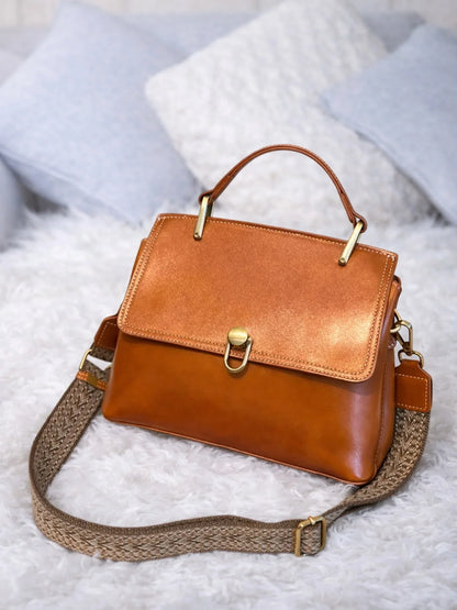 Leder Handtasche "Orchidee" - TOLLzWOOD