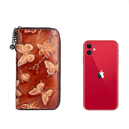 Handbemalte Leder-Geldbörse – Modell FG9150 - TOLLzWOOD