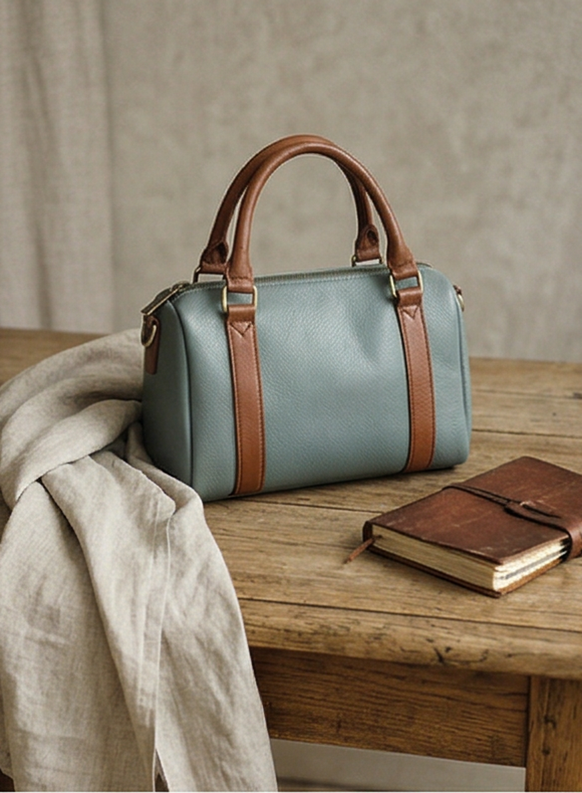 Leather handbag "Malve"