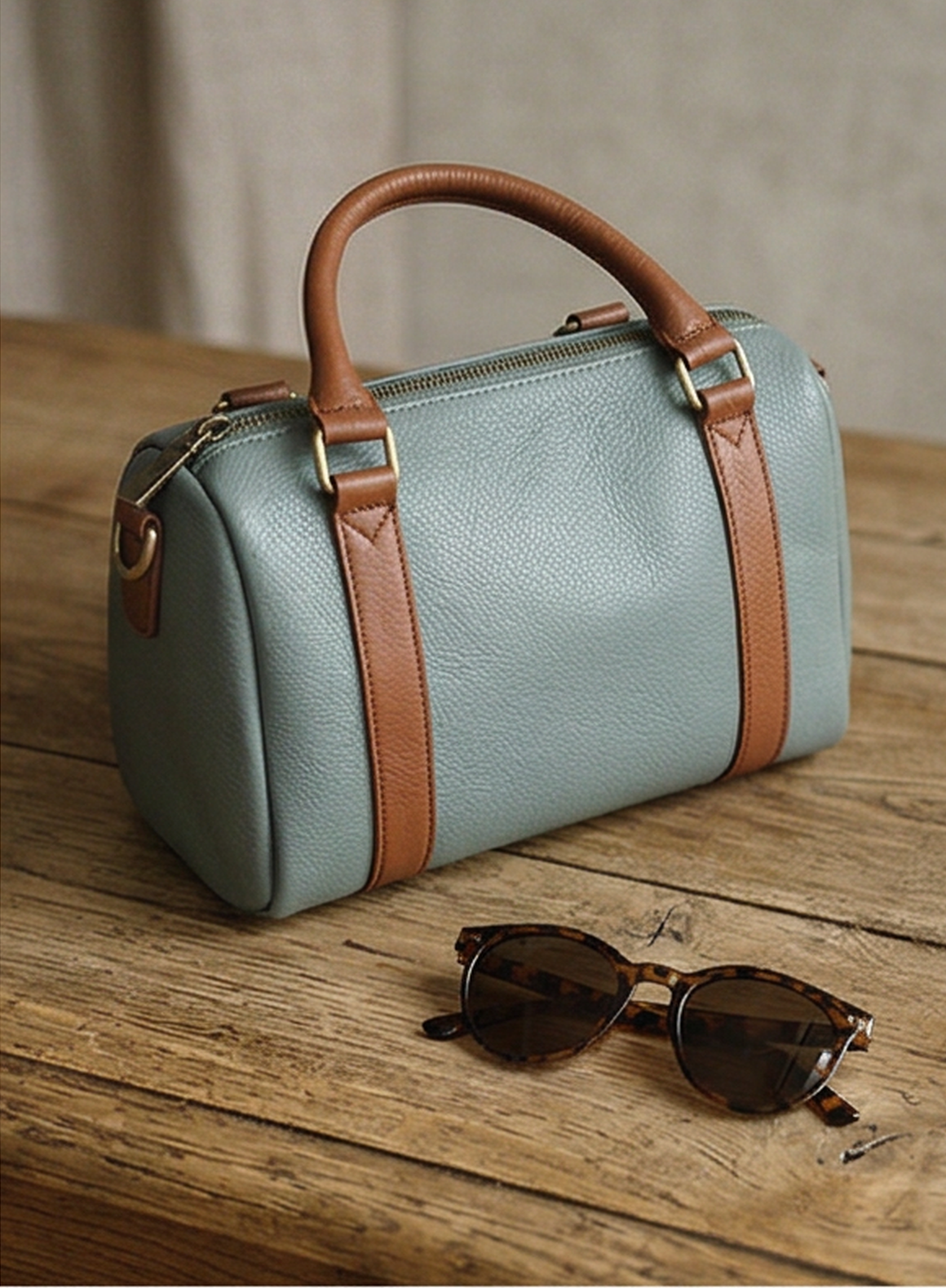 Leather handbag "Malve"
