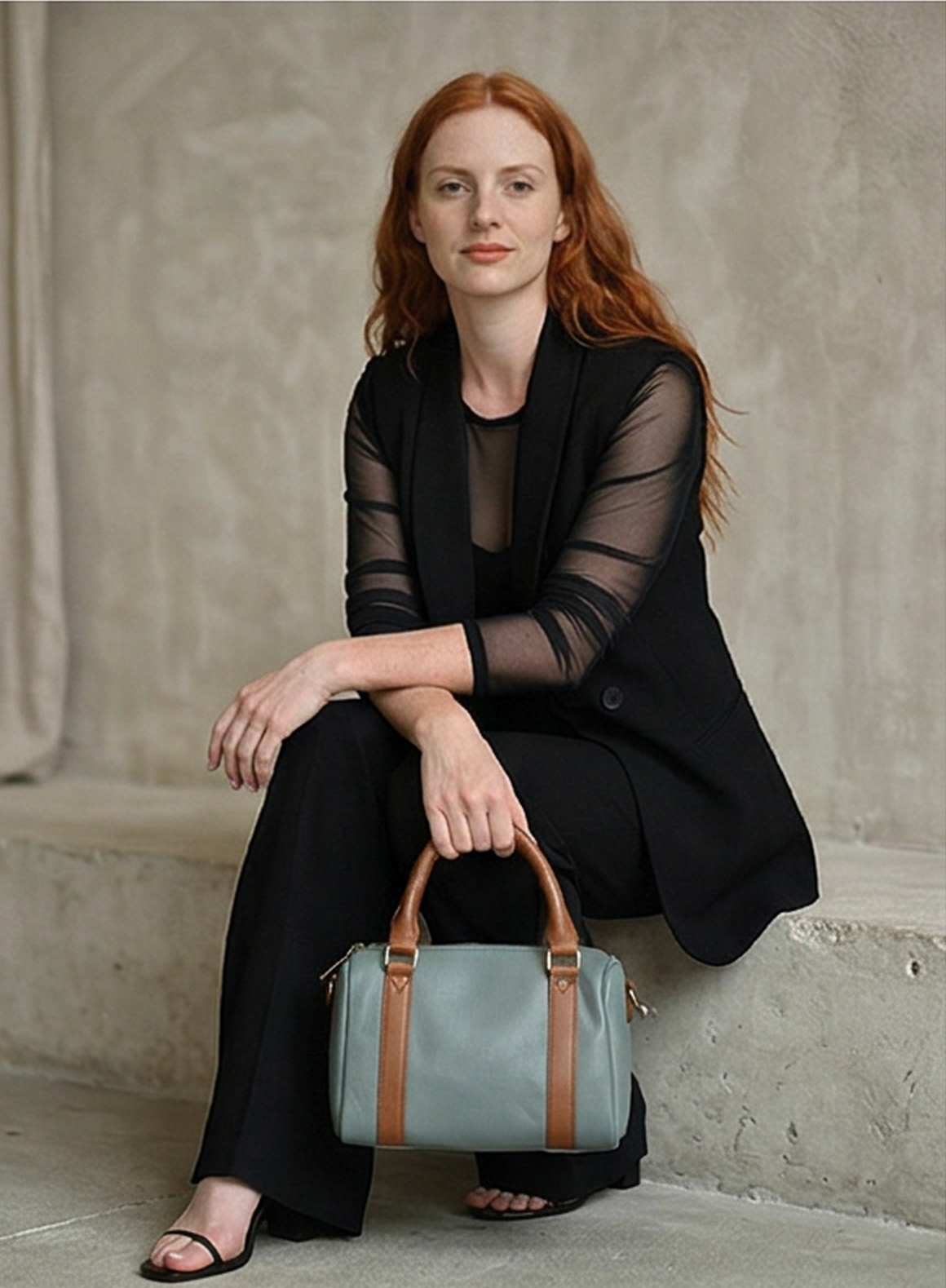 Leather handbag "Malve"