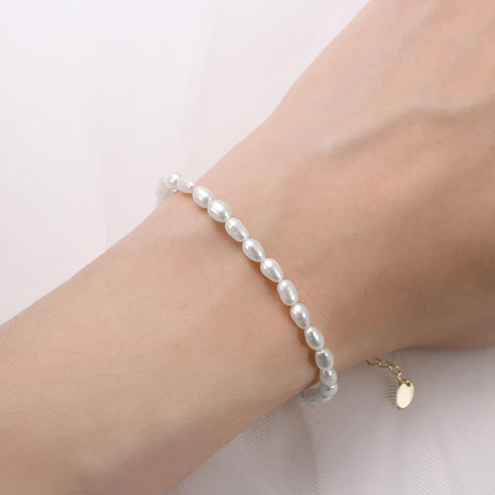 925er Sterlingsilber Perlenarmband - TOLLzWOOD