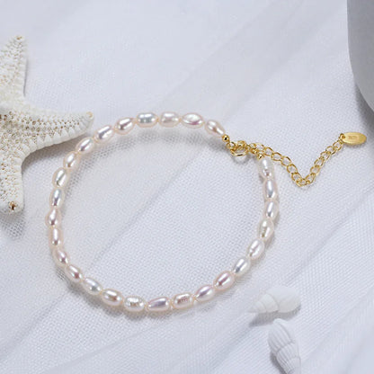 925er Sterlingsilber Perlenarmband - TOLLzWOOD