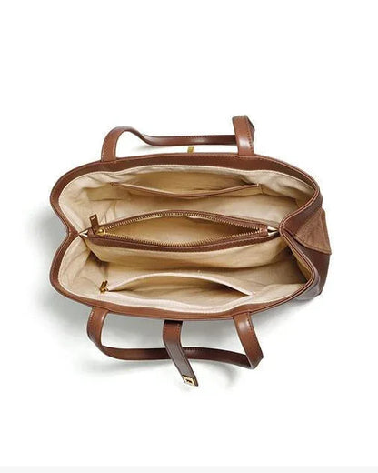 Braune Leder-Handtasche – Model 7521 - TOLLzWOOD