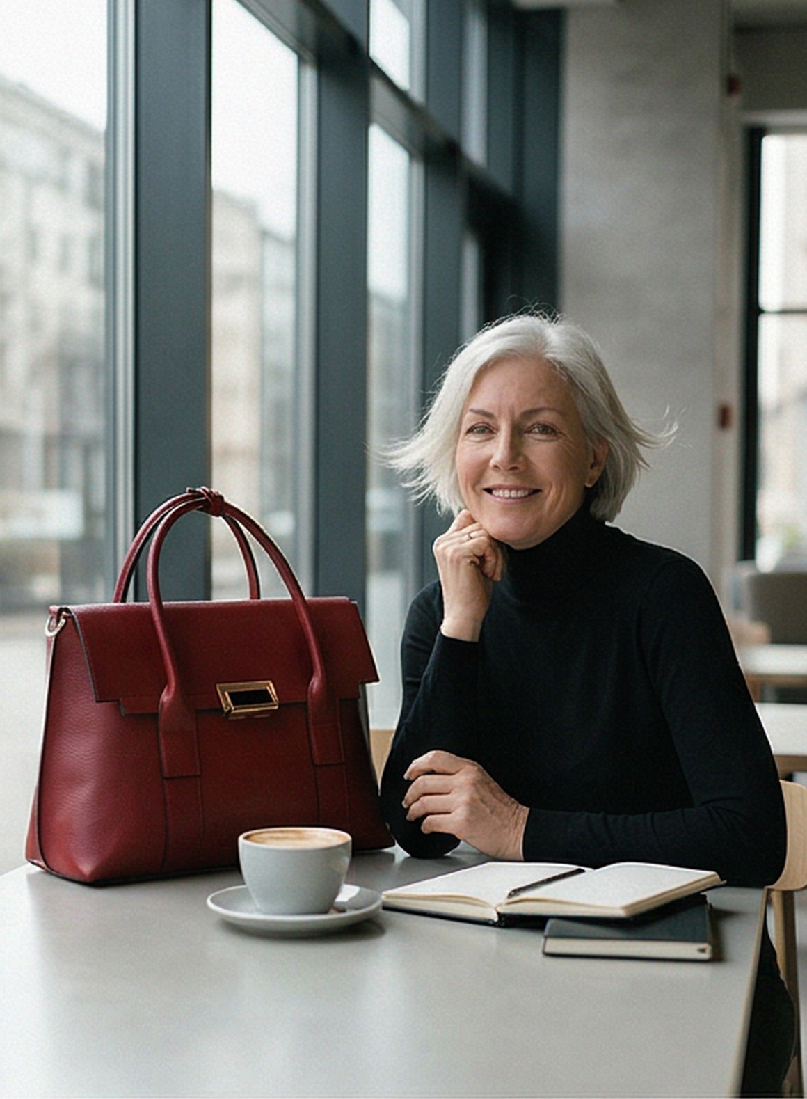 Leder Handtasche "Dahlie"