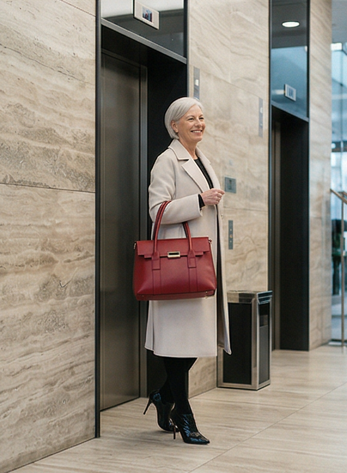 Leder Handtasche "Dahlie"