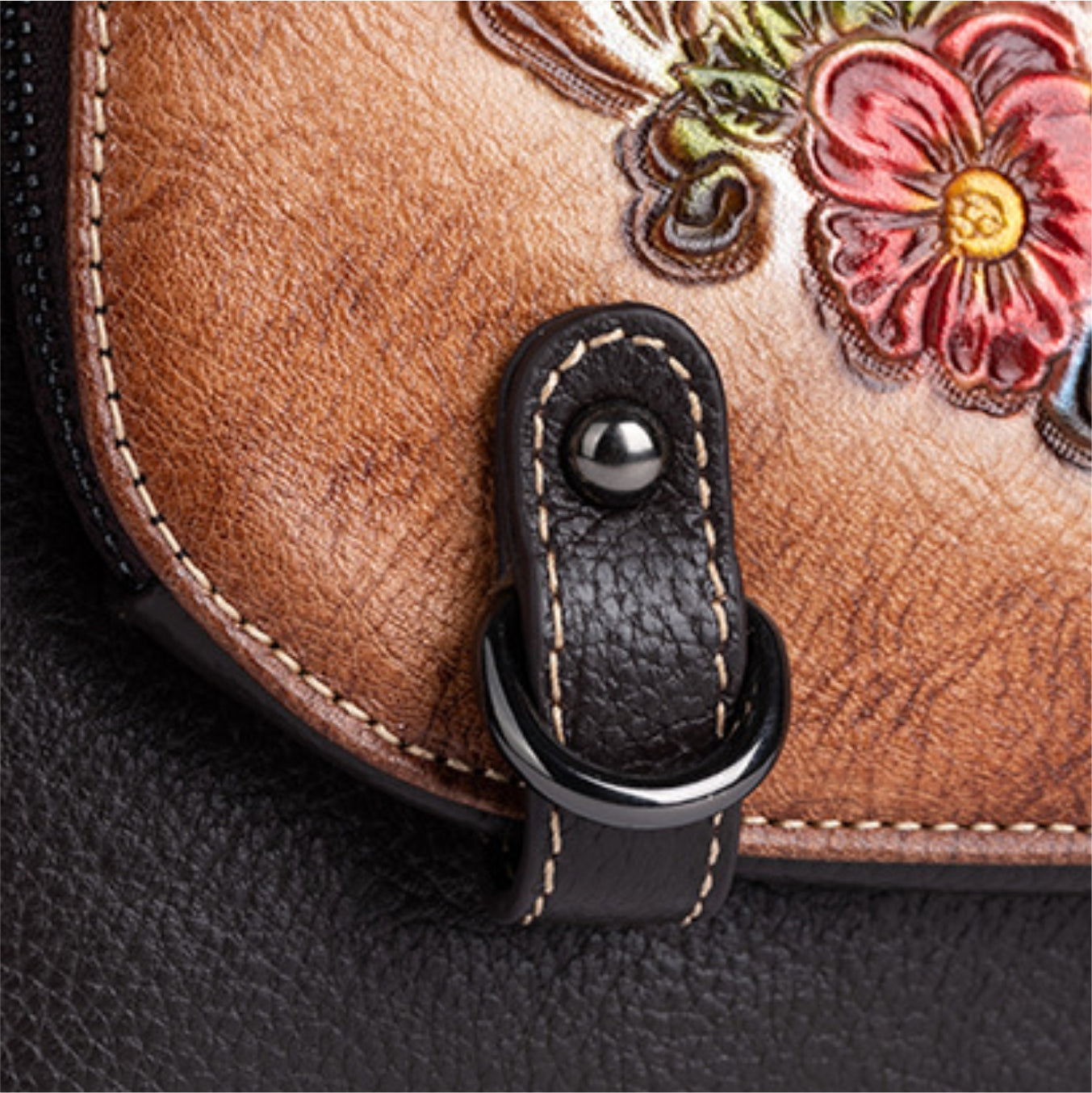 Hand-painted leather handbag – model FG9161