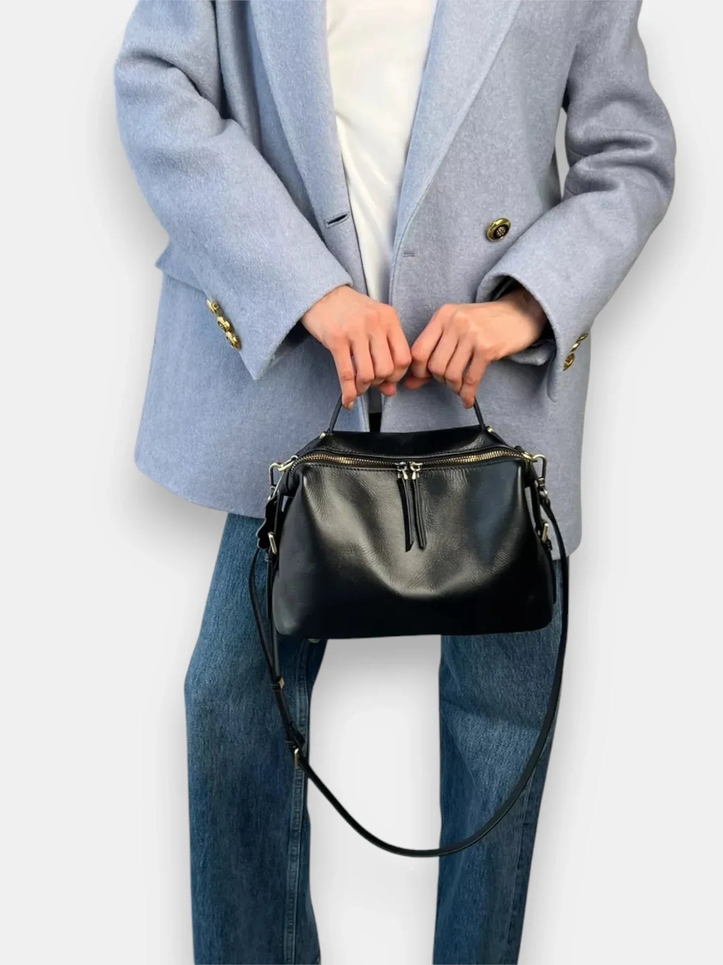 Leder Handtasche "Nelke" - TOLLzWOOD