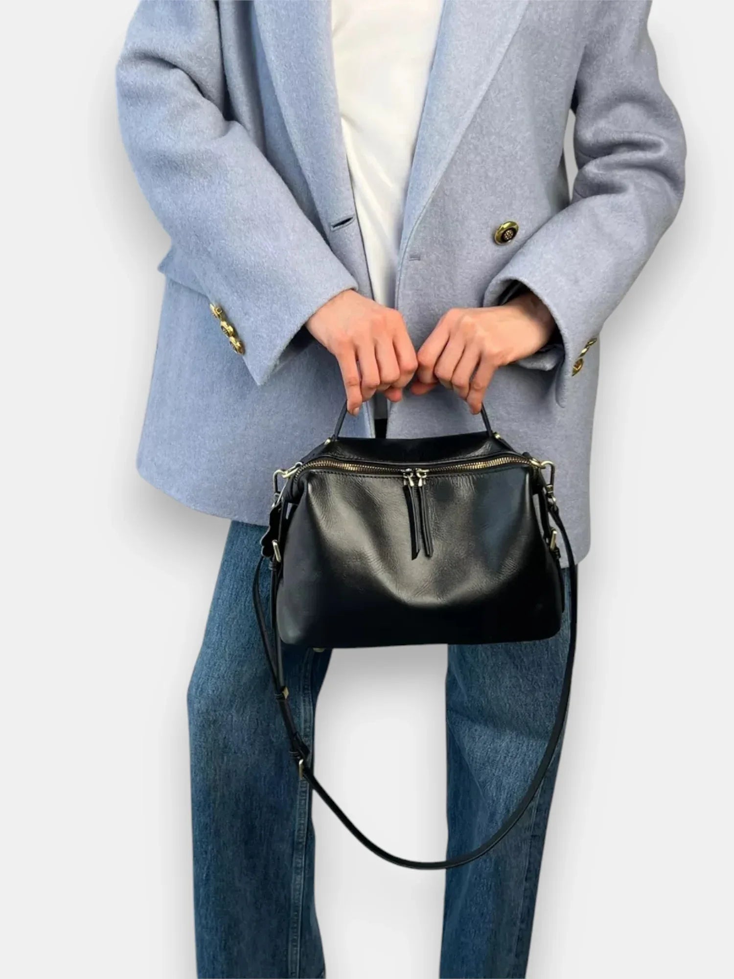 Leder Handtasche "Nelke" - TOLLzWOOD