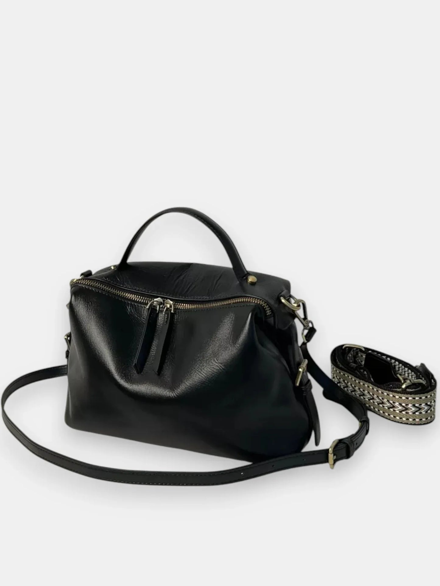 Leder Handtasche "Nelke" - TOLLzWOOD