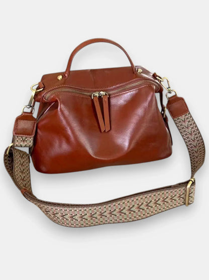 Leder Handtasche "Nelke" - TOLLzWOOD