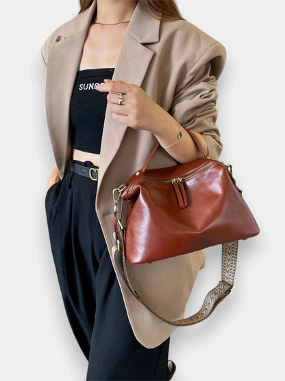 Leder Handtasche "Nelke" - TOLLzWOOD