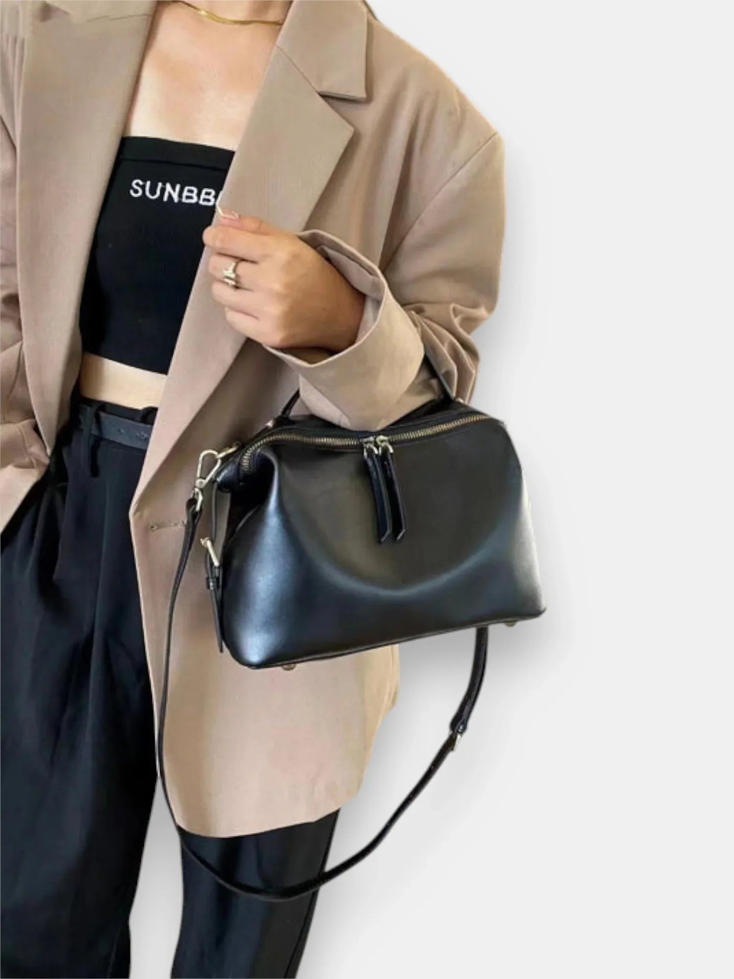 Leder Handtasche "Nelke" - TOLLzWOOD