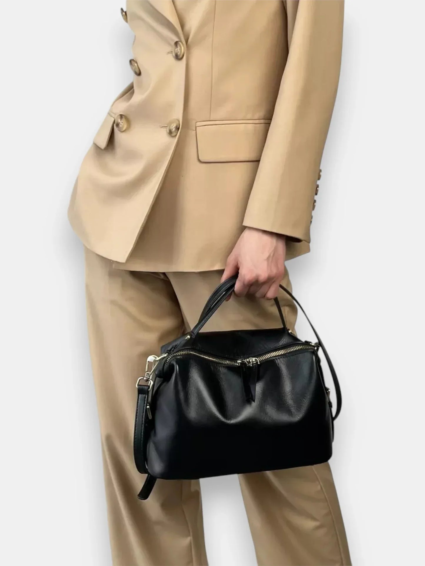 Leder Handtasche "Nelke" - TOLLzWOOD