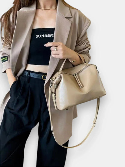 Leder Handtasche "Nelke" - TOLLzWOOD