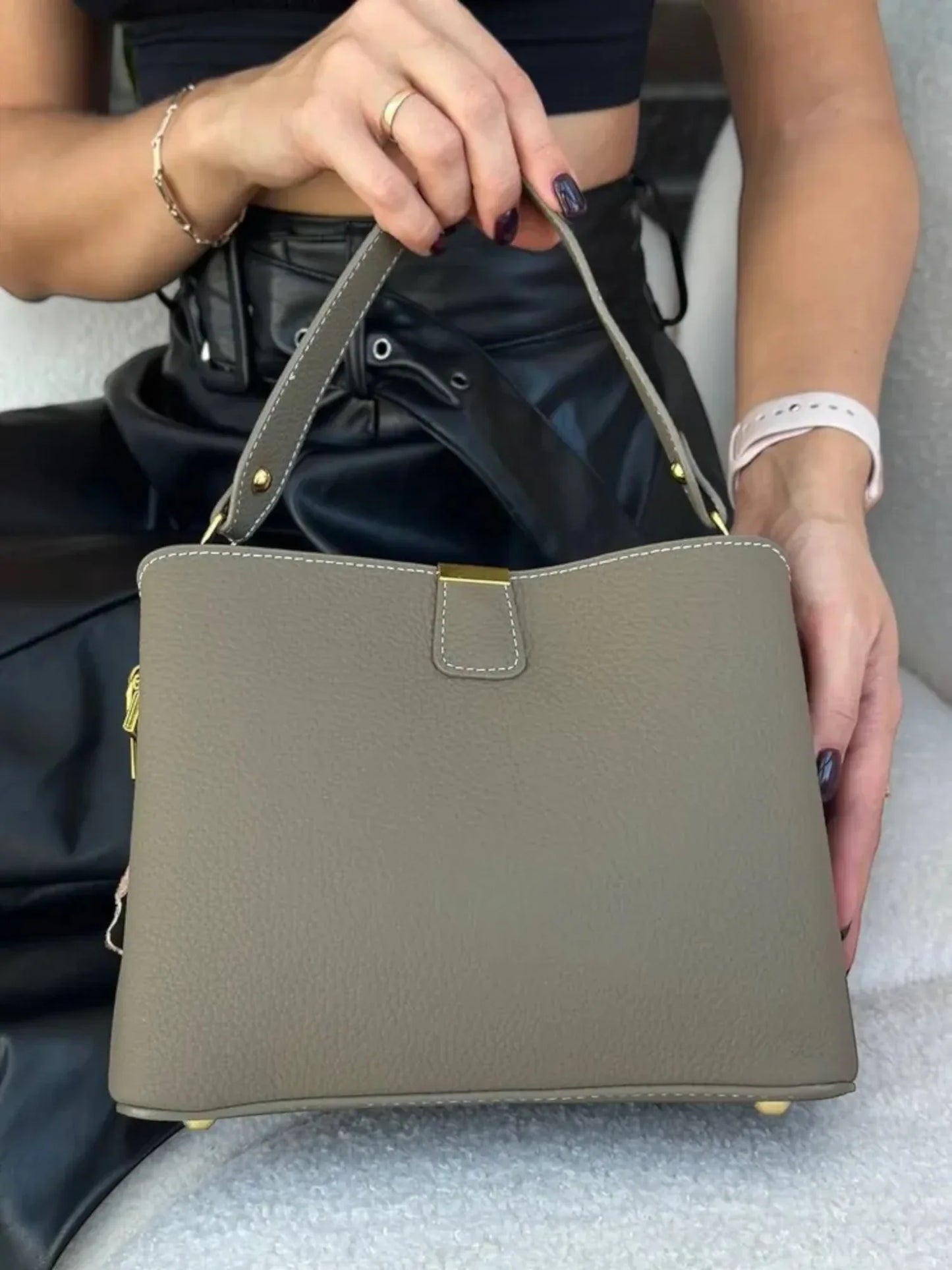 Leder Handtasche "Erika" - TOLLzWOOD