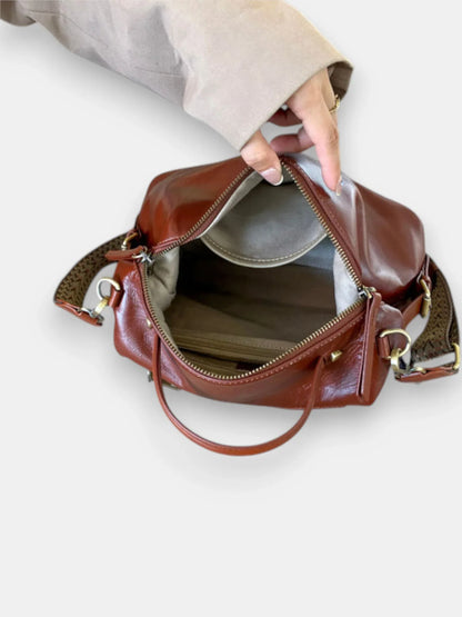 Leder Handtasche "Nelke" - TOLLzWOOD