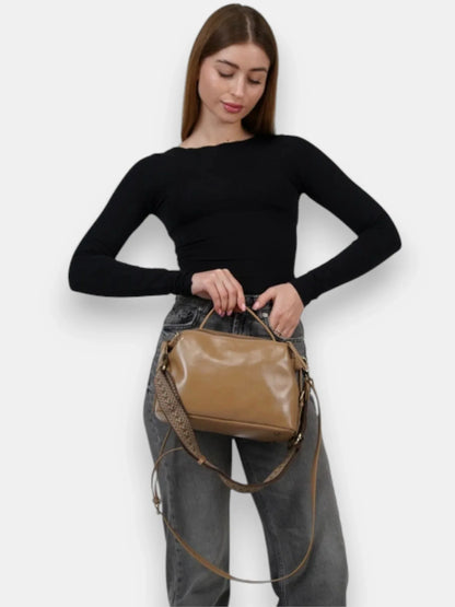 Leder Handtasche "Nelke" - TOLLzWOOD