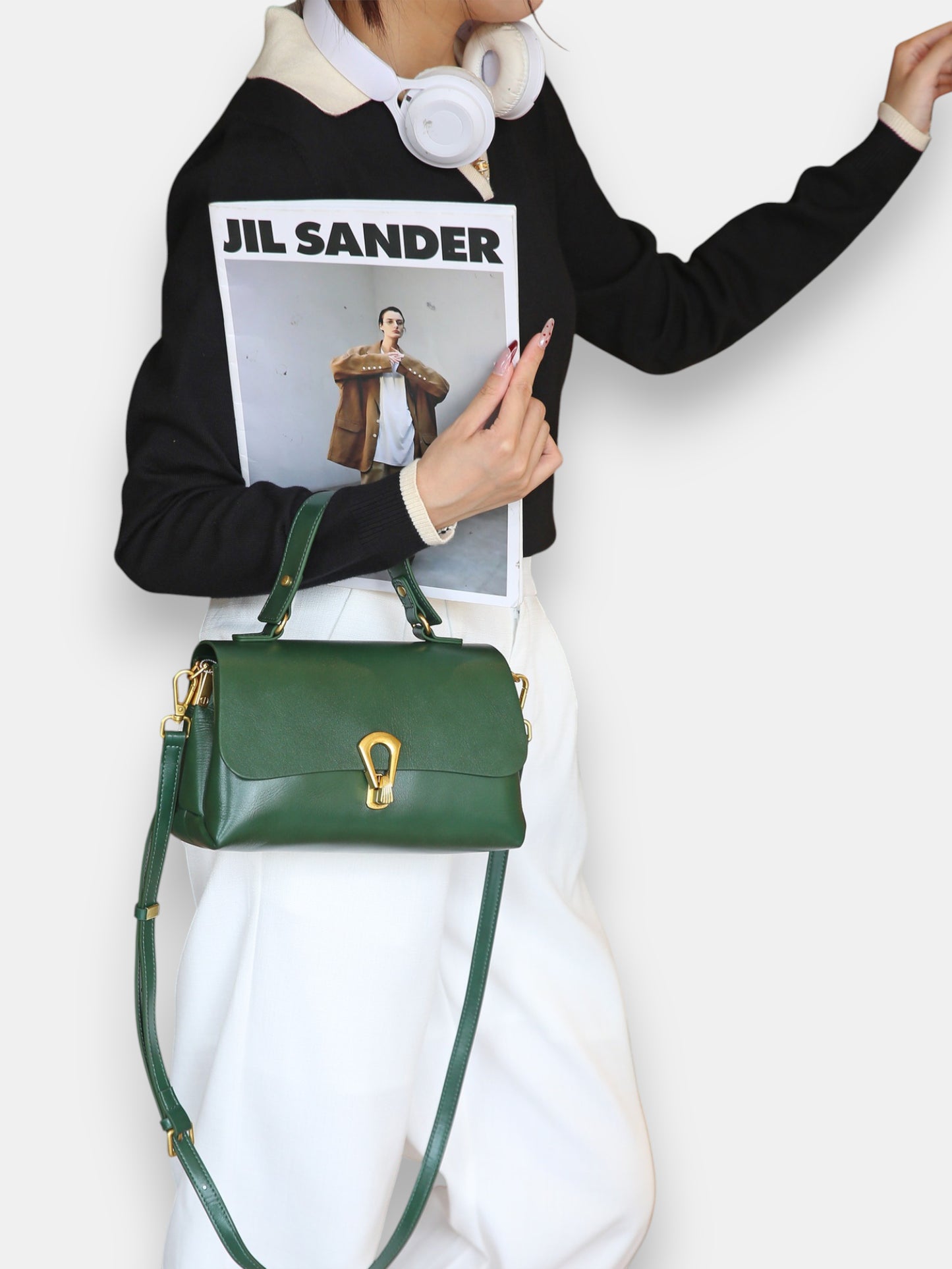 Leder Handtasche "Primel"