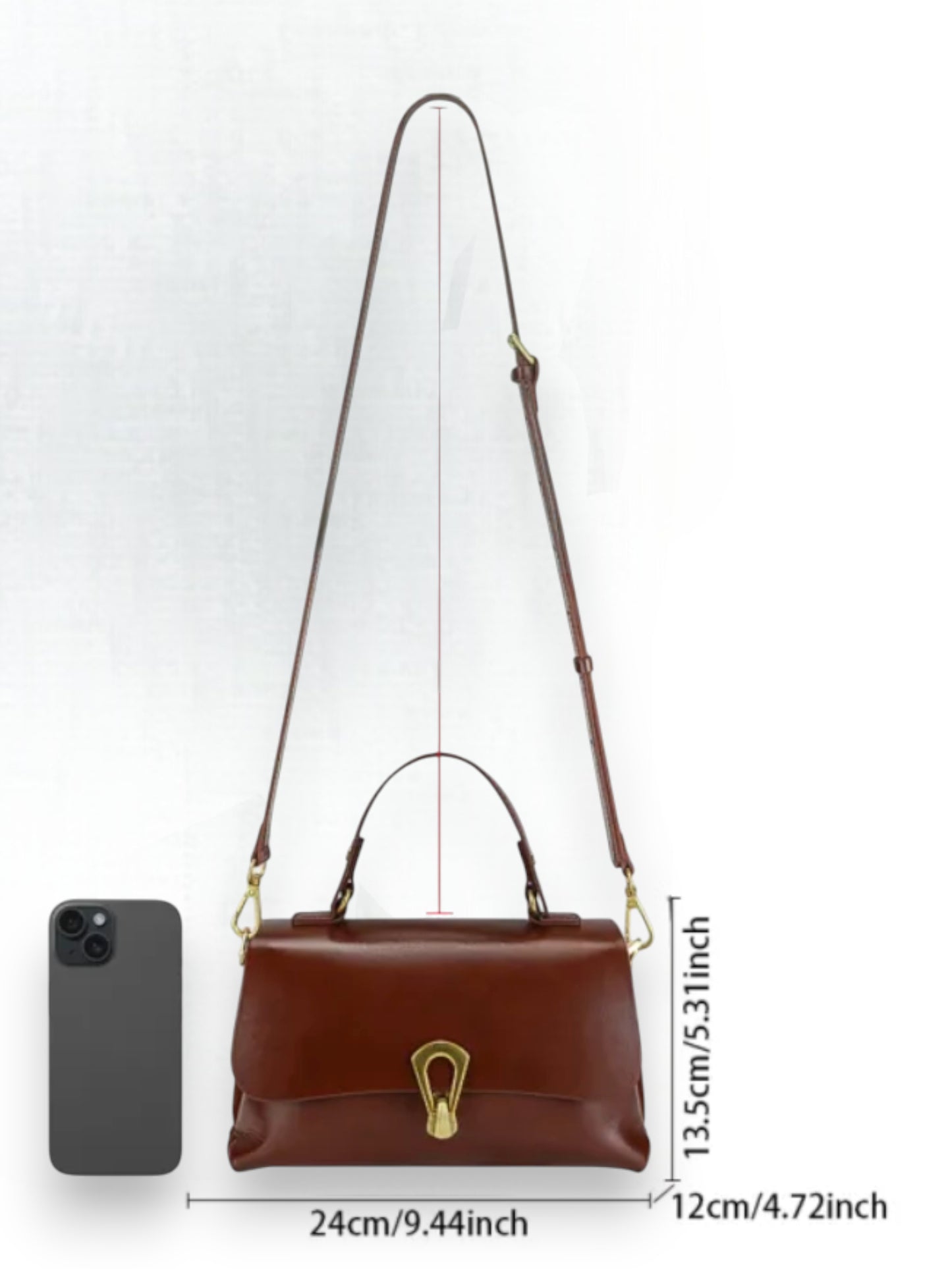 Leder Handtasche "Primel"