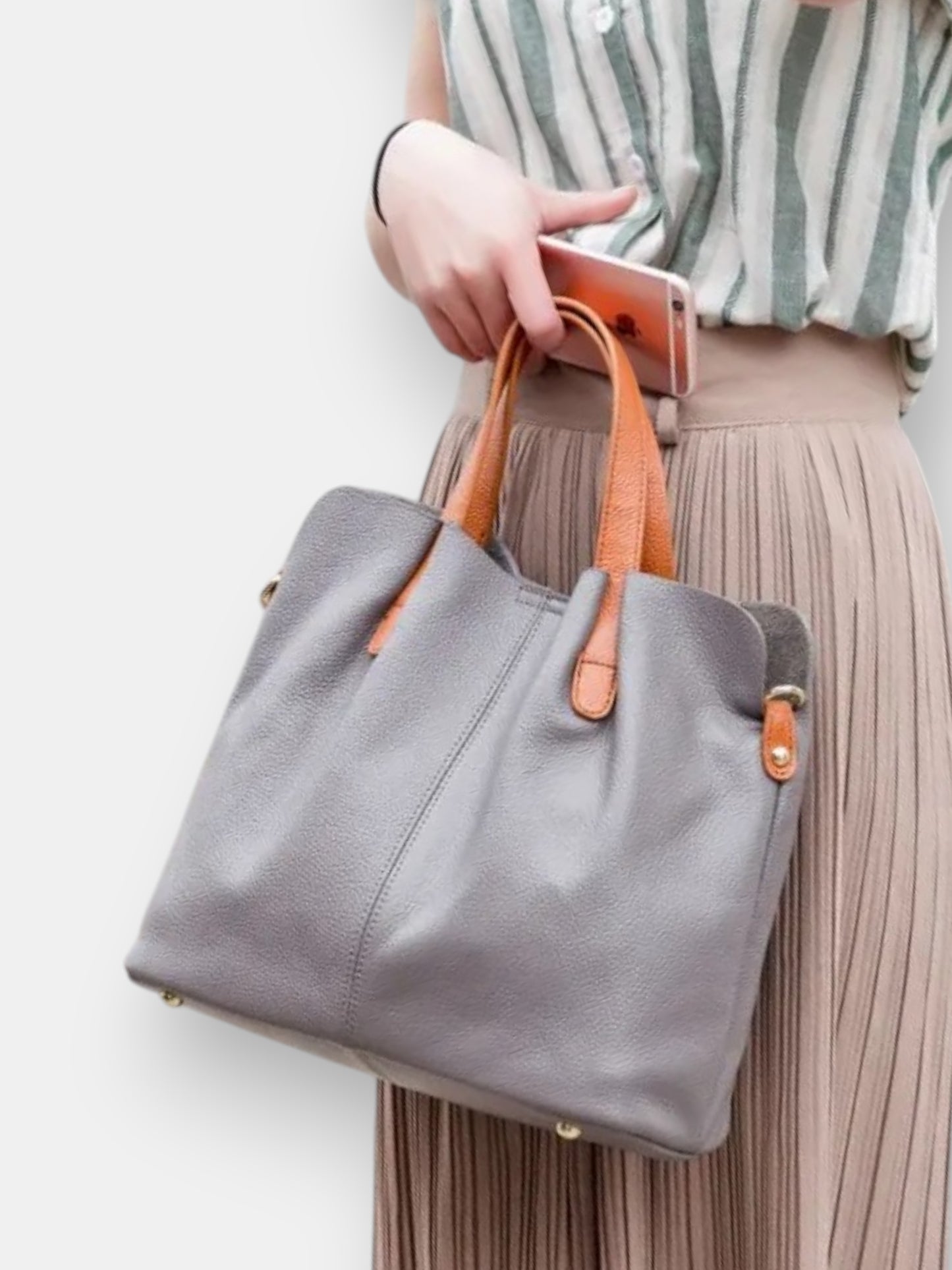 Leder Handtasche "Mimose"