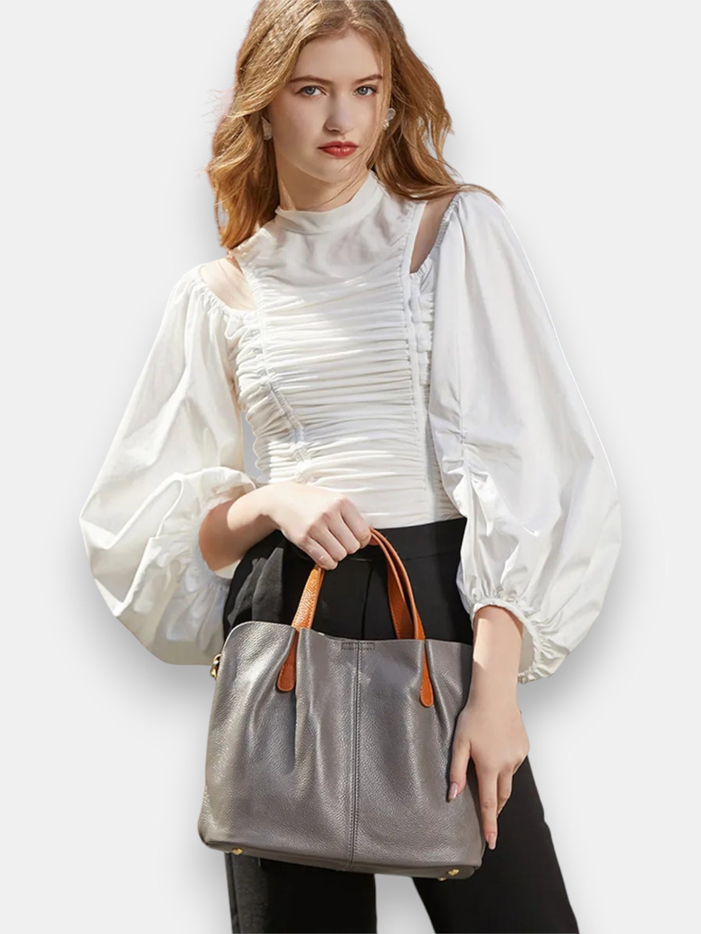 Leder Handtasche "Mimose"