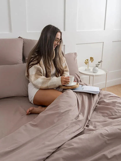 Bettwäsche Set, Beige - TOLLzWOOD