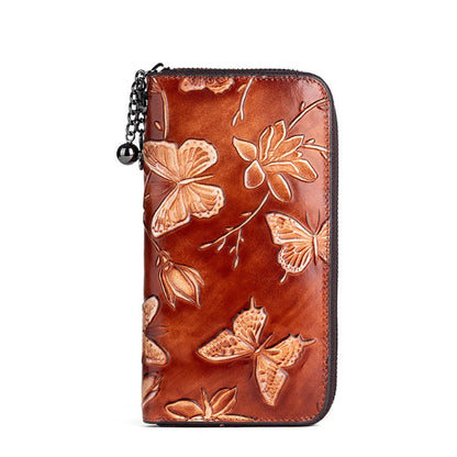 Handbemalte Leder-Geldbörse – Modell FG9150 - TOLLzWOOD