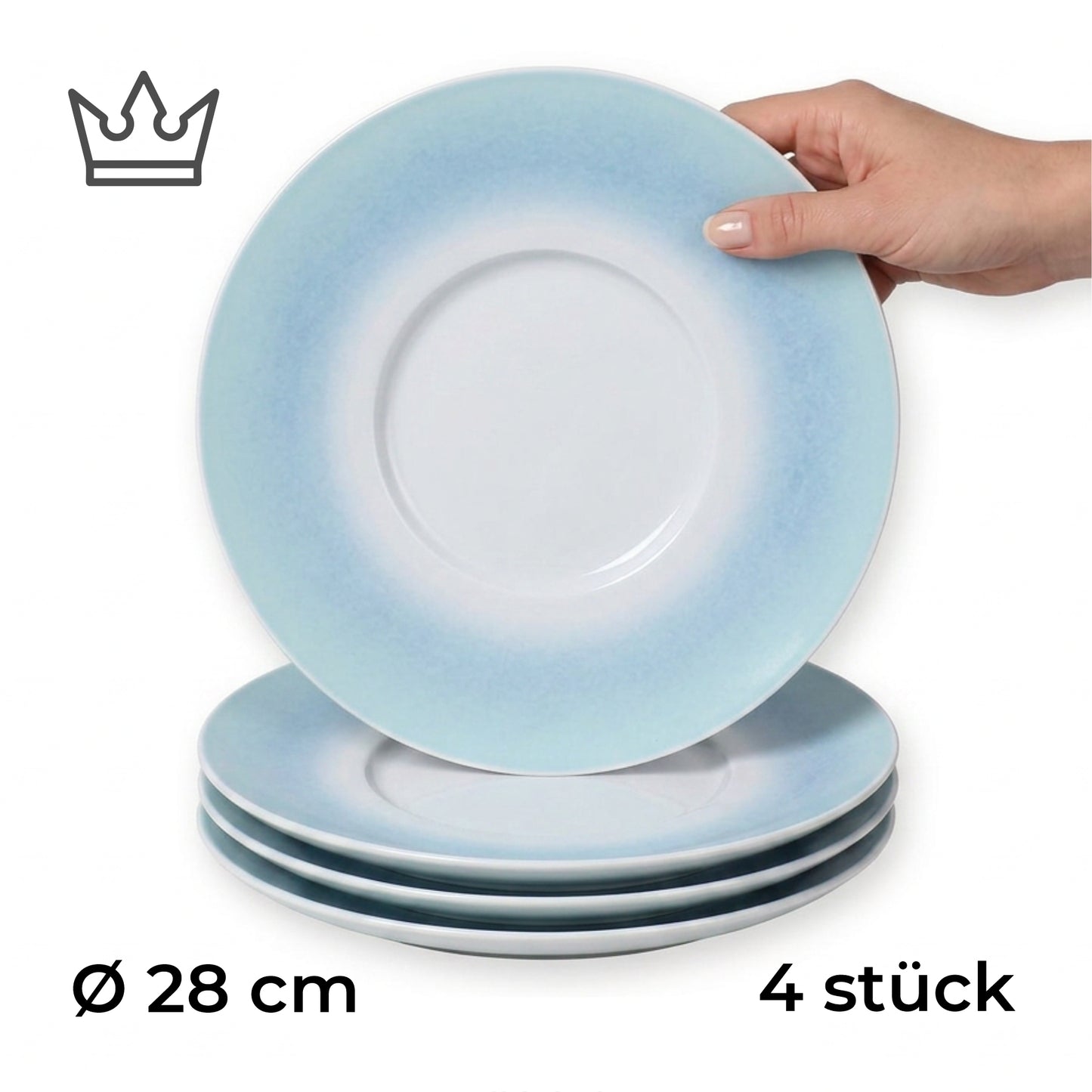 Porcelain plate "Blue" serving – model Porz
