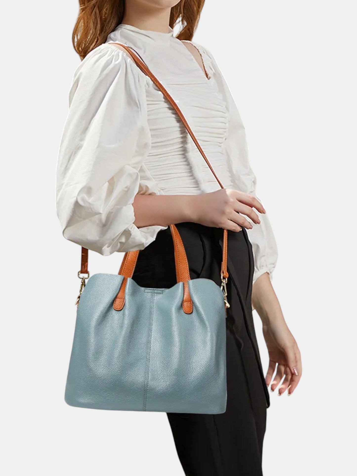 Leder Handtasche "Mimose"