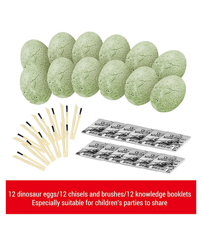 Plastic Glow Dino Egg Dig Kit, 12 Asst - TOLLzWOOD