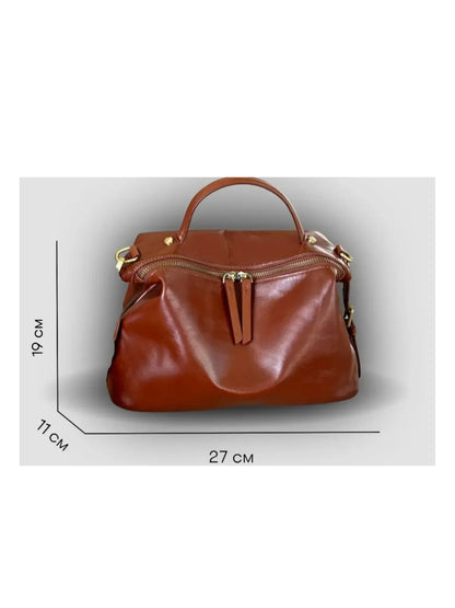 Leder Handtasche "Nelke" - TOLLzWOOD