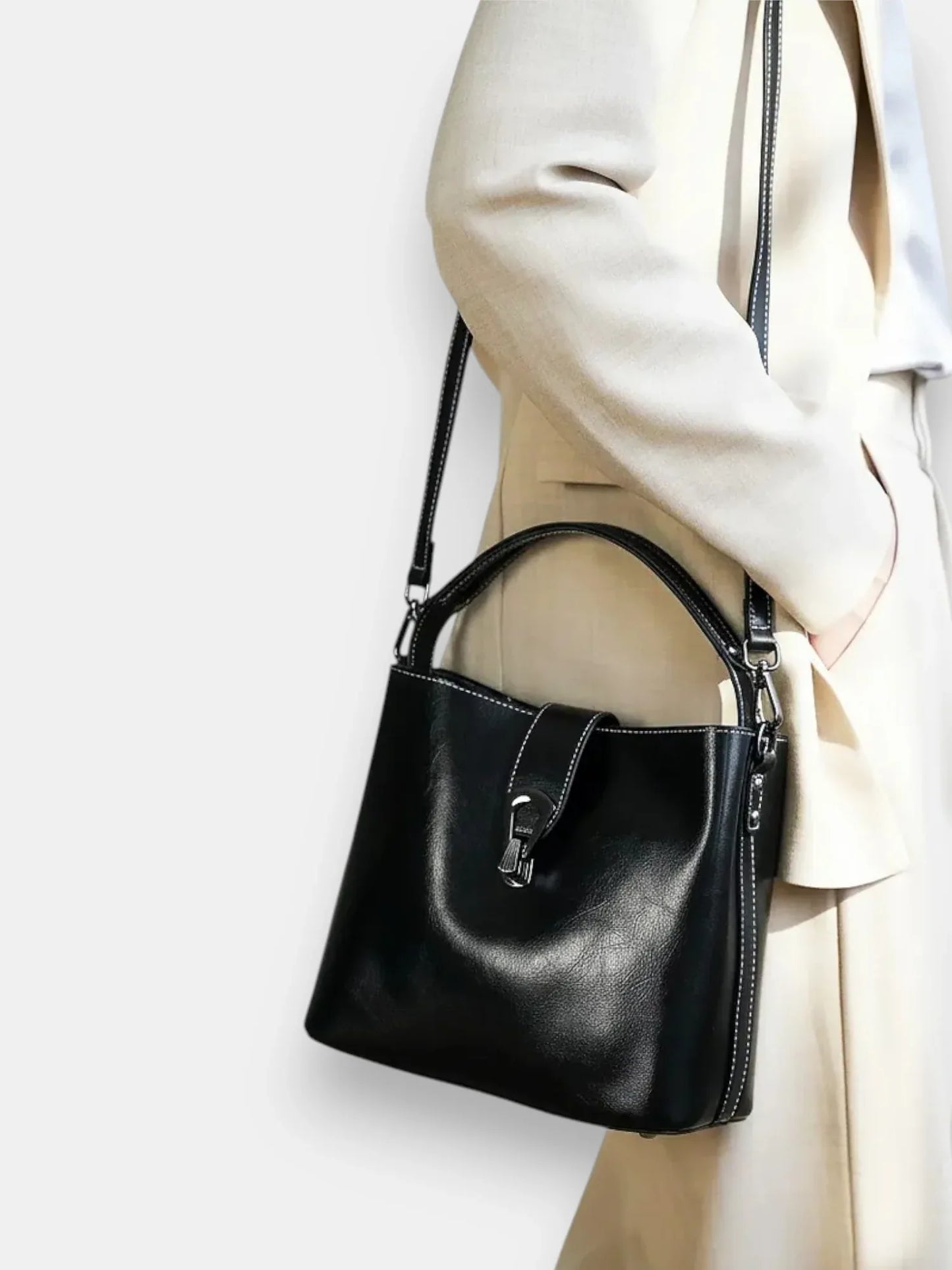 Leder Handtasche "Flora" - TOLLzWOOD