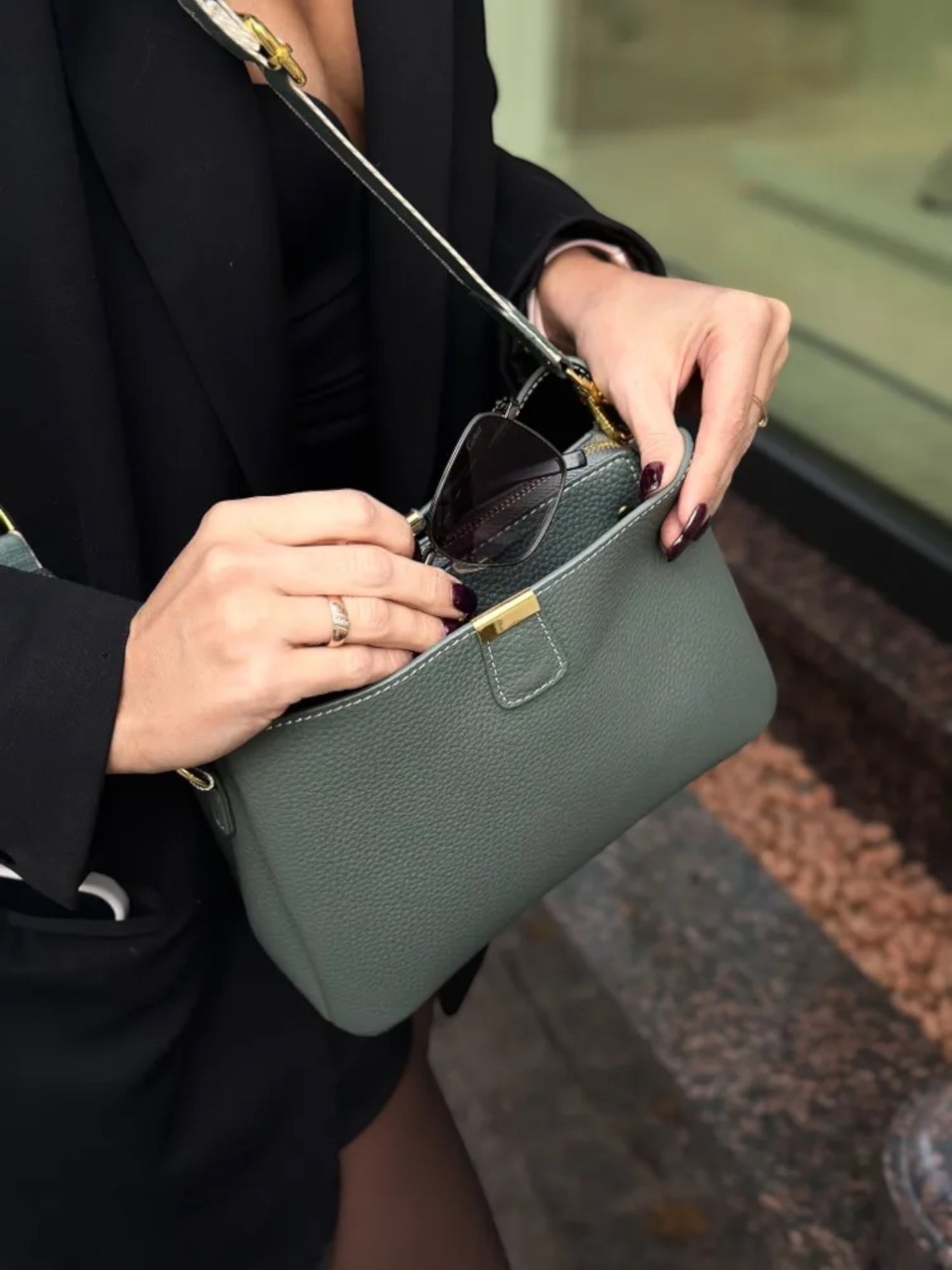 Leder Handtasche "Erika"