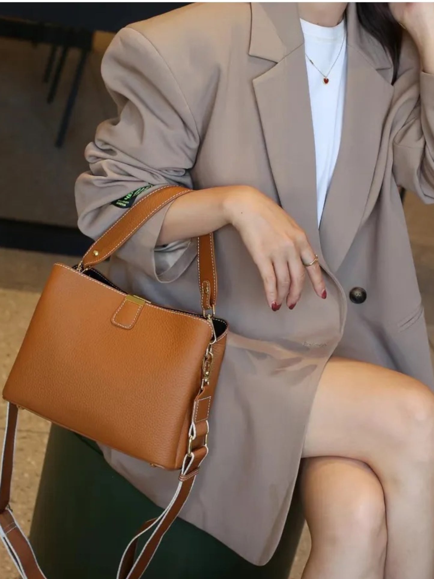 Leder Handtasche "Erika"