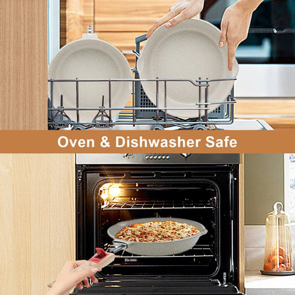 Keramik-Antihaftpfanne mit Glasdeckel - TOLLzWOOD