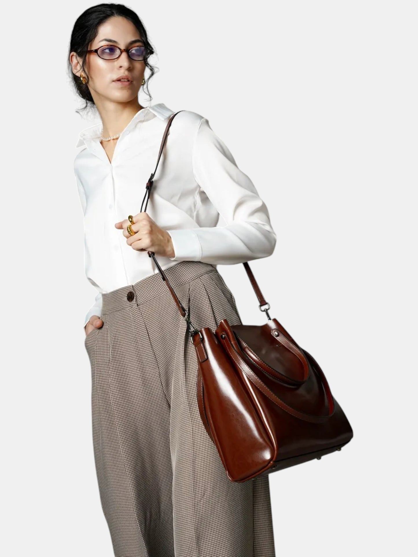 Leather handbag – model WSX702