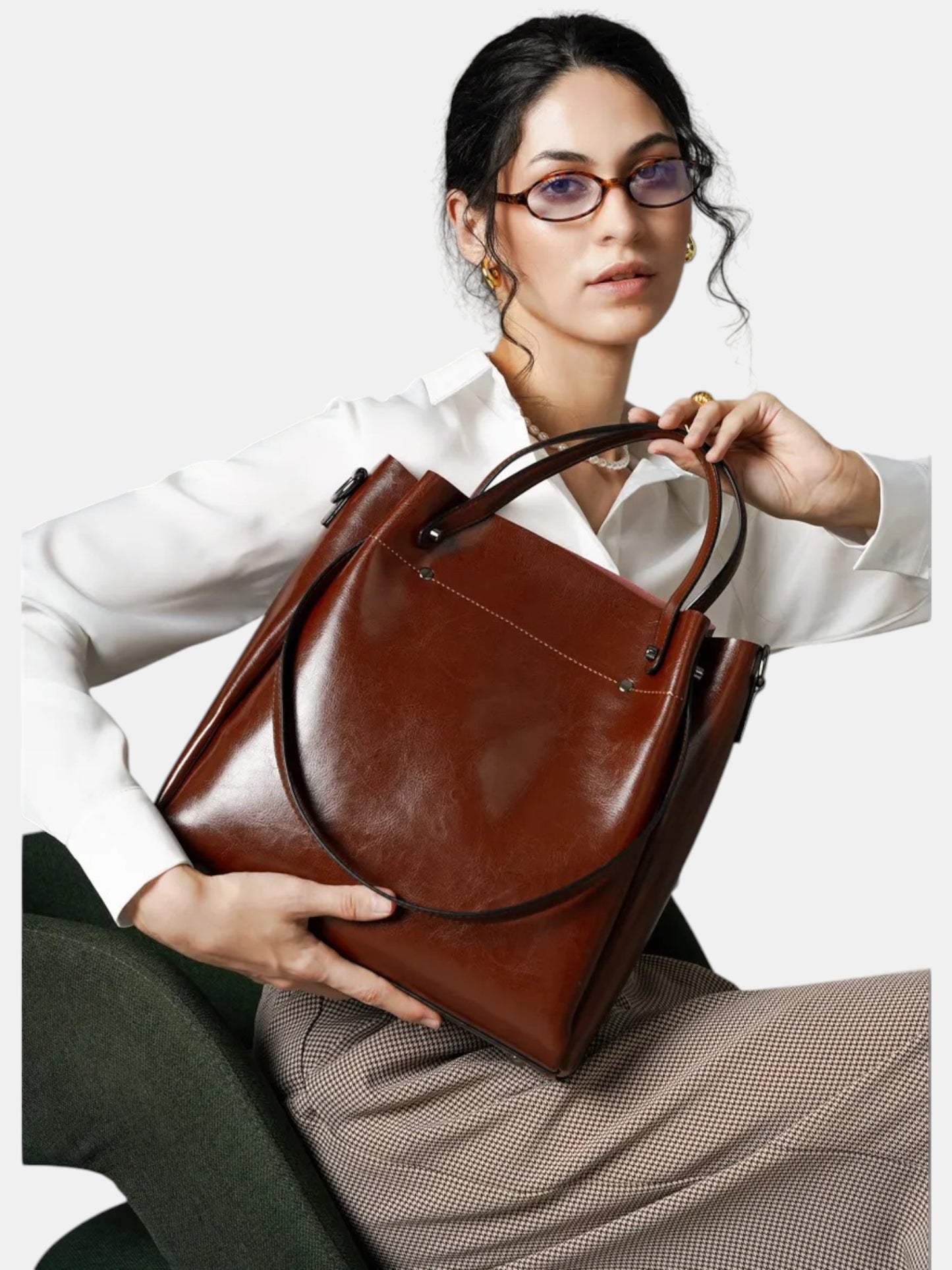 Leather handbag – model WSX702