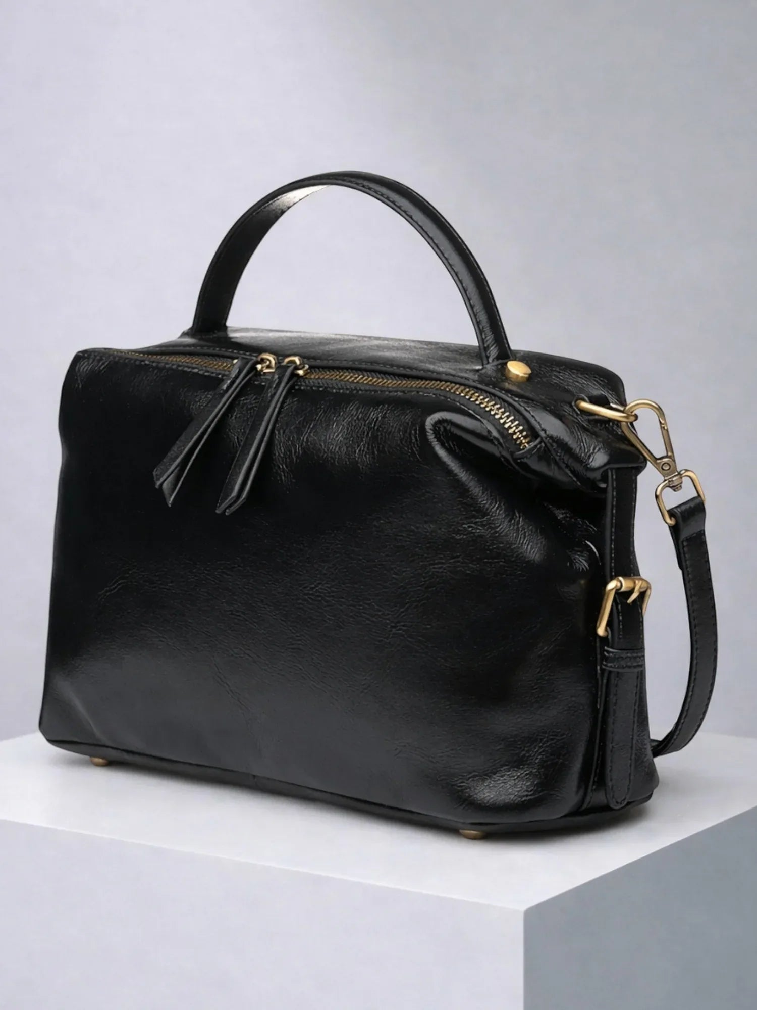 Leder Handtasche "Nelke" - TOLLzWOOD