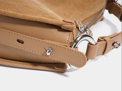 Leder Handtasche "Mohn" - TOLLzWOOD