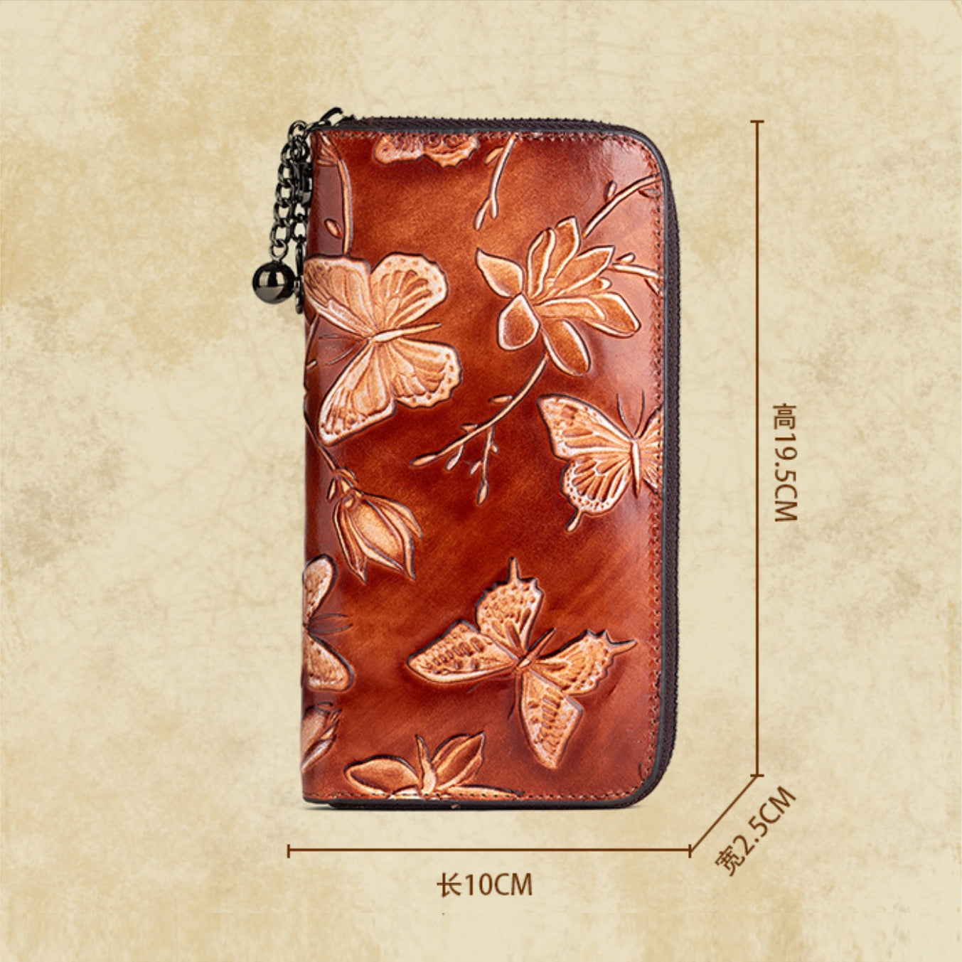 Hand-painted leather wallet – model FG9150