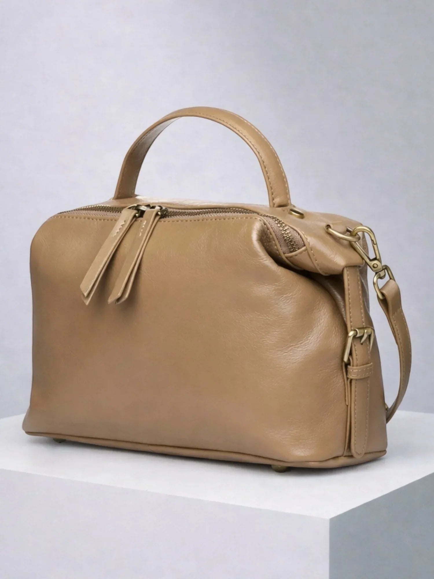 Leder Handtasche "Nelke" - TOLLzWOOD