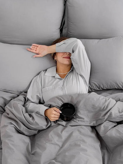 Bettwäsche Set, Grau - TOLLzWOOD