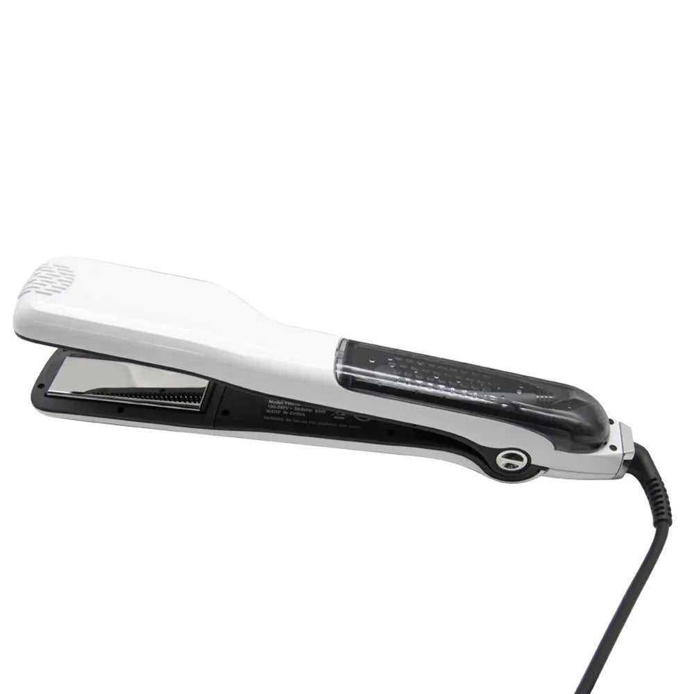 Dampfbügel-Haarglätter, Keramik, weiß - TOLLzWOOD