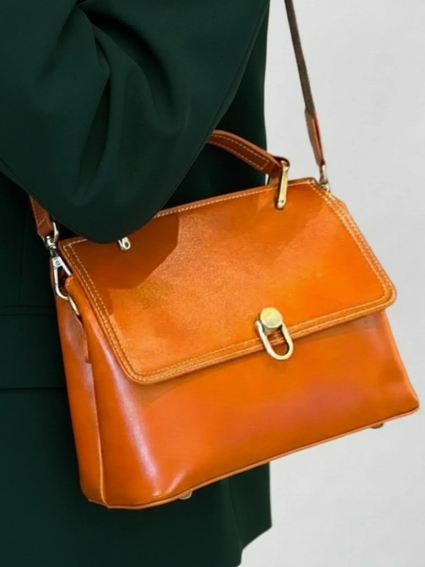 Leder Handtasche "Orchidee" - TOLLzWOOD