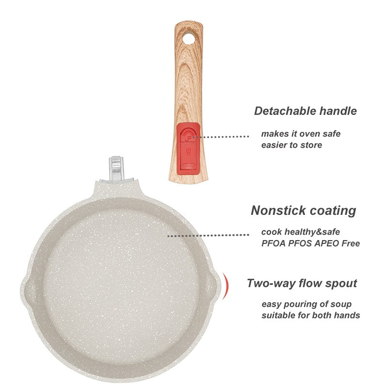 Ceramic non-stick pan with glass lid