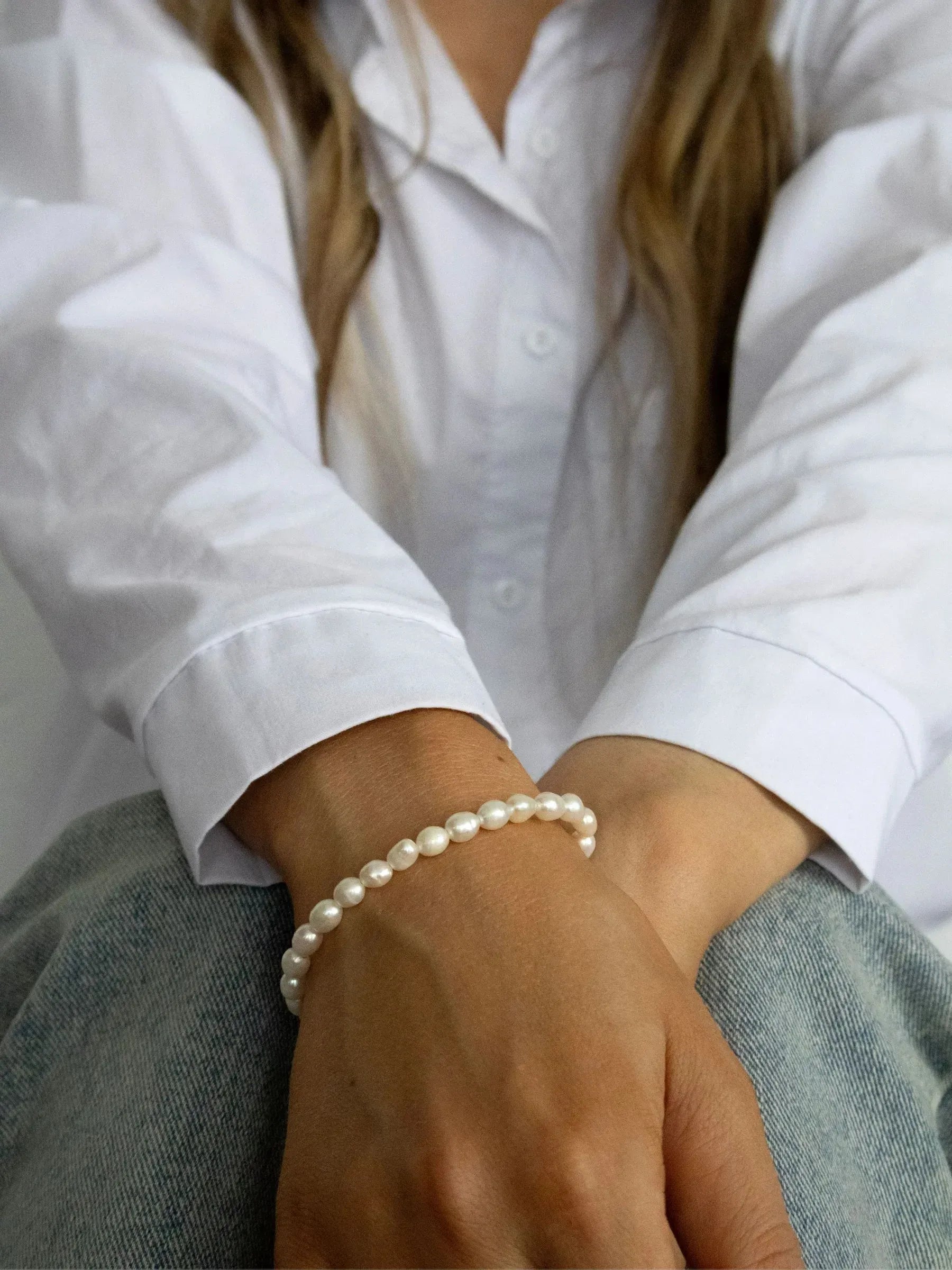 925er Sterlingsilber Perlenarmband - TOLLzWOOD