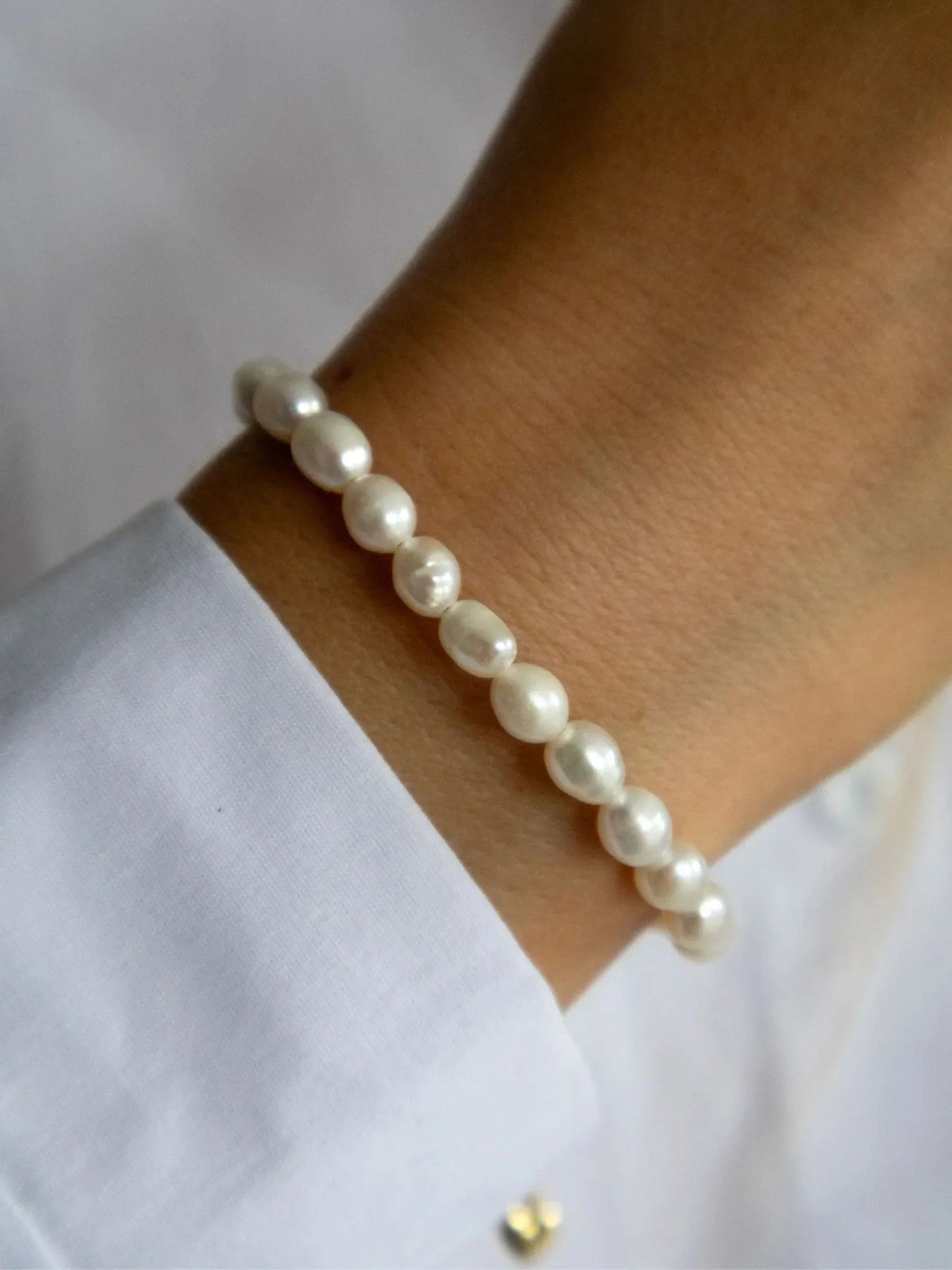 925er Sterlingsilber Perlenarmband - TOLLzWOOD