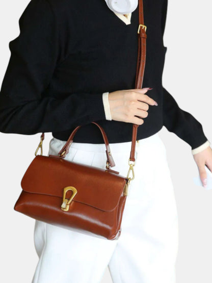Leder Handtasche "Primel"
