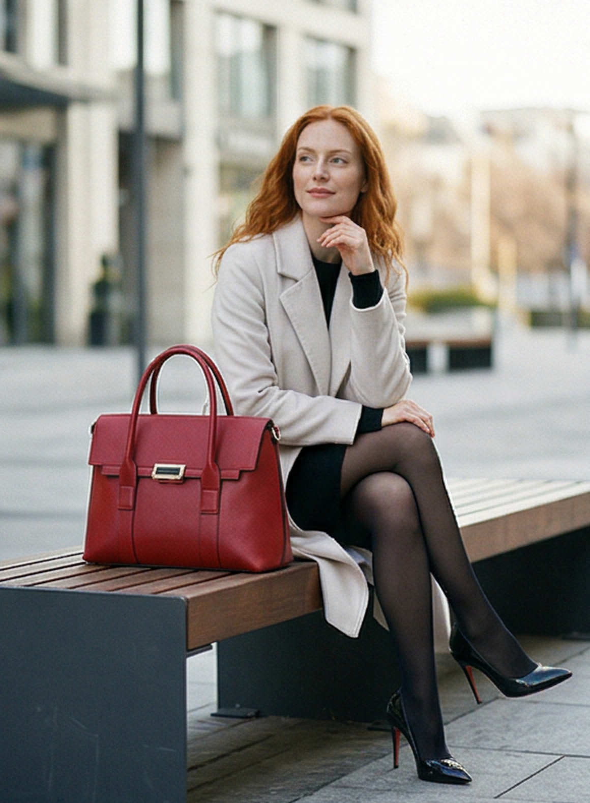 Leder Handtasche "Dahlie"